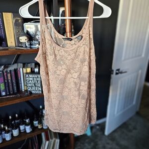 New York & Company Lace Camisole in Light Brown